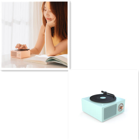 Retro Mini Bluetooth Record Player Speaker