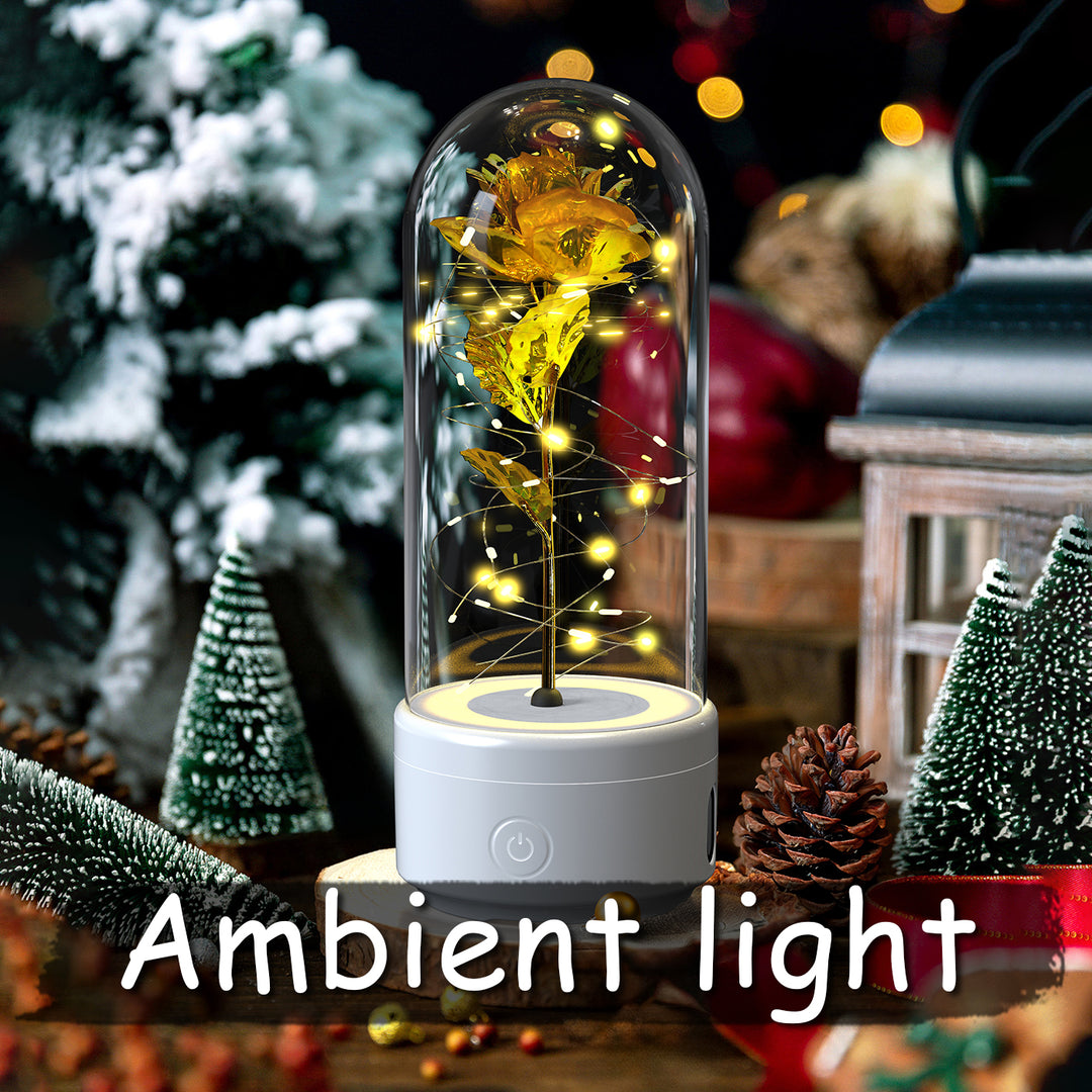 Rose LED Night Light with Bluetooth Speaker