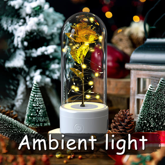 Rose LED Night Light with Bluetooth Speaker