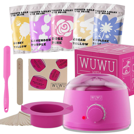 19-Piece Hair Removal Wax Warmer Kit with Wax Beads