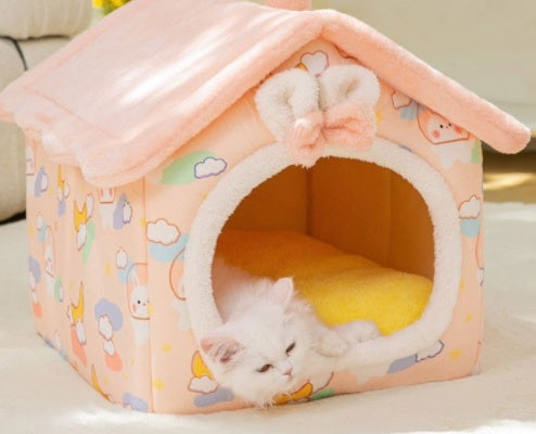 Plush Cozy Foldable Pet House