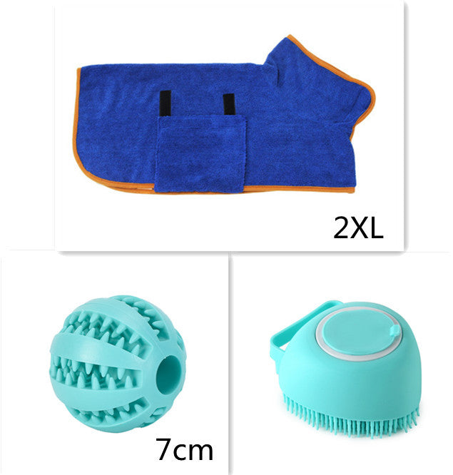 Pet Bath &amp; Massage Brush with Built-In Shampoo Dispenser