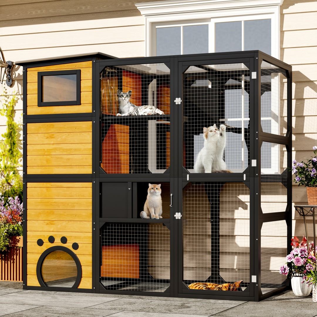 4-Tier Weatherproof Outdoor Cat Catio
