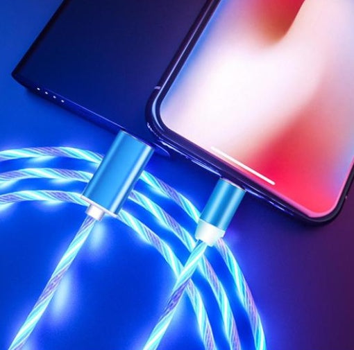 Magnetic LED Charging Cable for iPhone, Android & USB-C