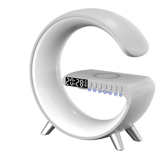 G-Shaped LED Lamp with Speaker &amp; Wireless Charger