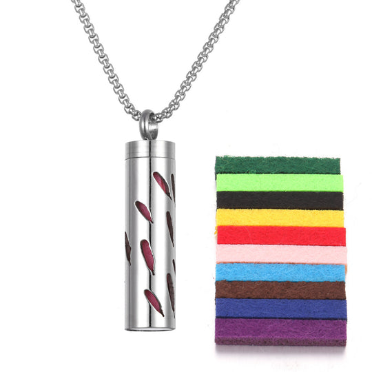 Stainless Steel Aromatherapy Essential Oil Diffuser Necklace