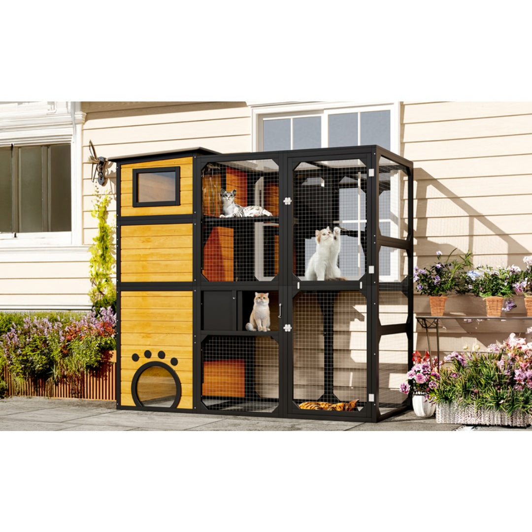 4-Tier Weatherproof Outdoor Cat Catio
