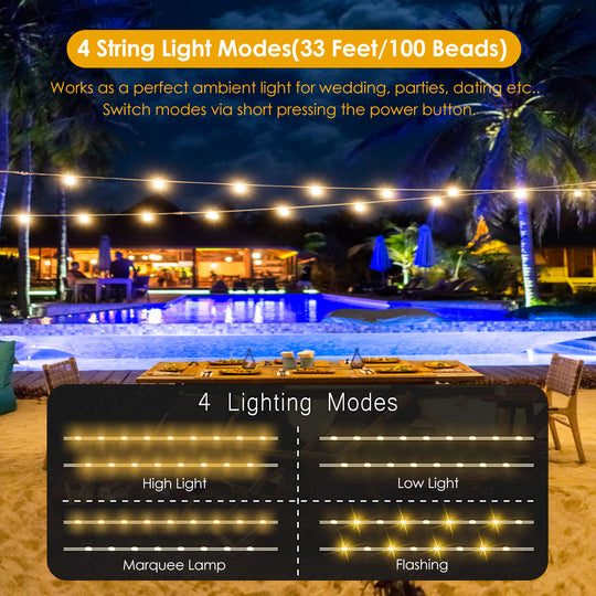 4-in-1 Rechargeable Camping String Light