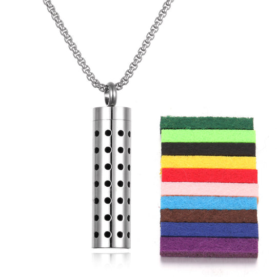 Stainless Steel Aromatherapy Essential Oil Diffuser Necklace