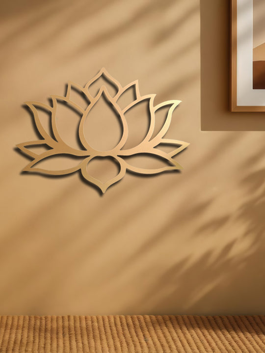 Large Modern Lotus Metal Wall Art