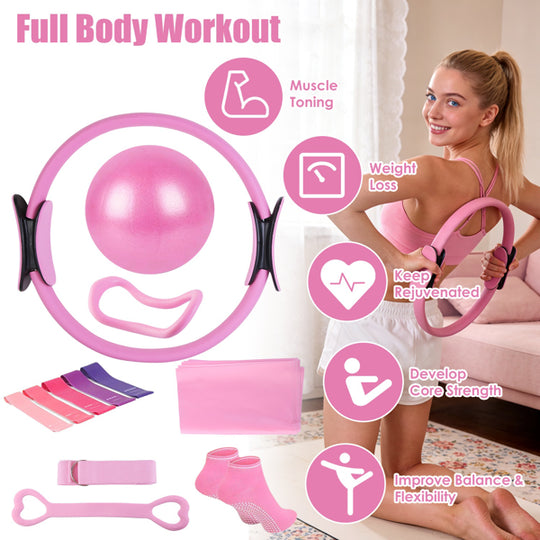 14-Piece Pilates Home Workout Kit