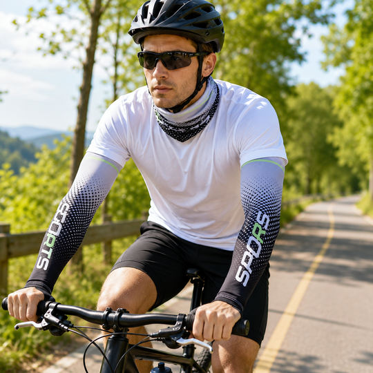 UV Cooling Arm Sleeves &amp; Face Mask Set for Outdoor Sports