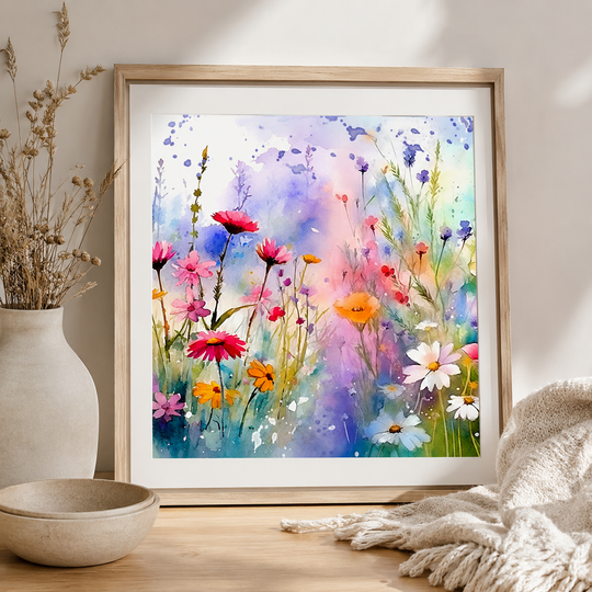 Wildflower Garden Watercolor Print