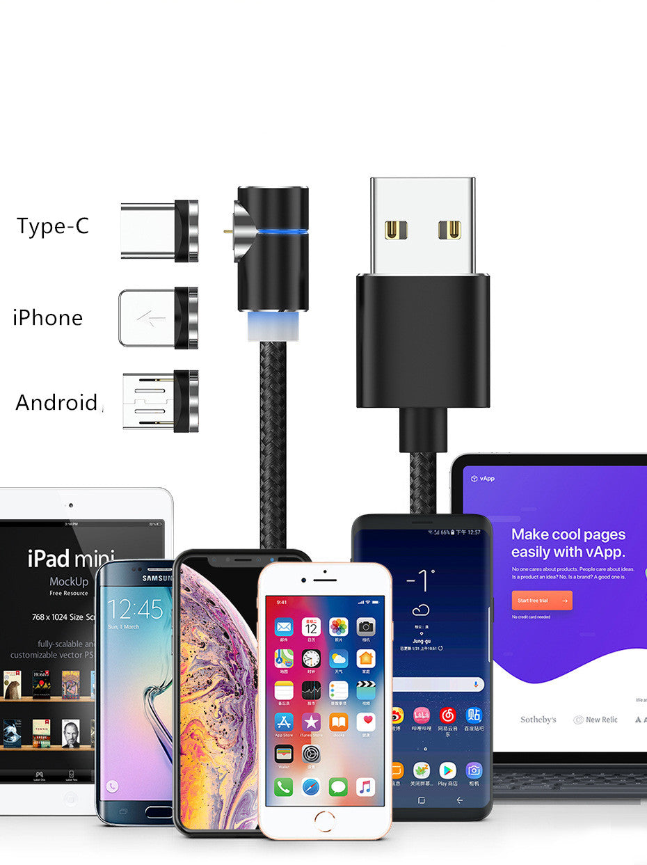 Magnetic Cable LED Magnet Charger Cable USB Cable &amp; USB Type-C USB C