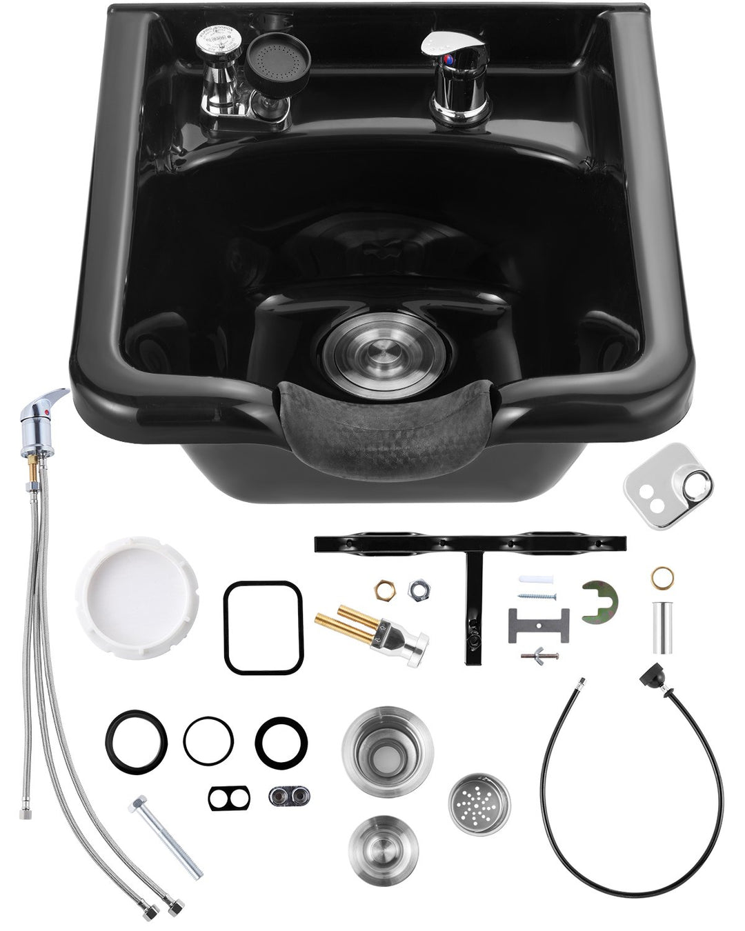 Black ABS Salon Shampoo Bowl Sink