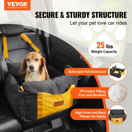 Dog Booster Car Seat for Pets Up to 25 lbs