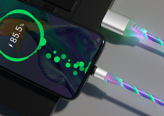 Magnetic LED Charging Cable for iPhone, Android &amp; USB-C