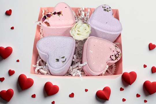 Lavender Heart Shower Steamer Gift Set – Set of 4