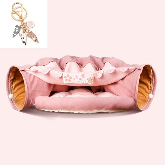 Cozy Collapsible Cat Tunnel Bed