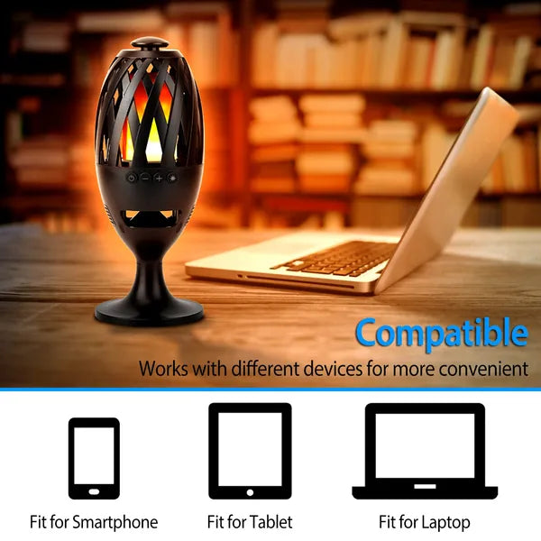 LED Flame Bluetooth Speaker with Flickering Torch Light