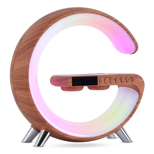 G-Shaped LED Lamp with Speaker &amp; Wireless Charger