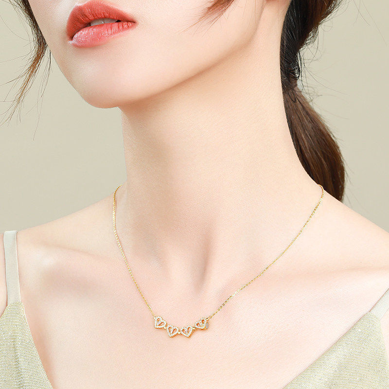 4-in-1 Magnetic Heart Clover Pendant Necklace