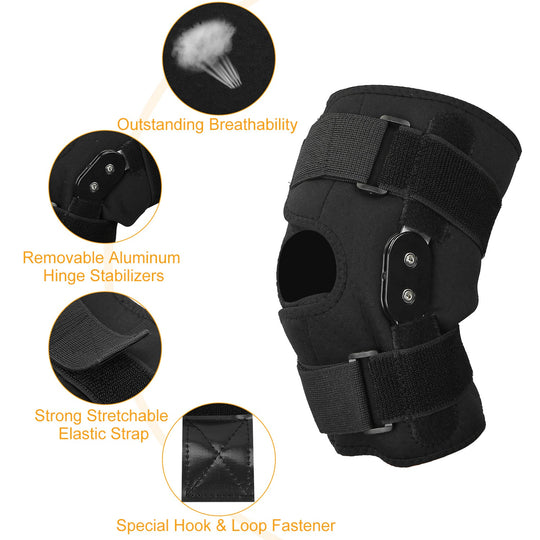 Adjustable Open-Patella Knee Support Brace