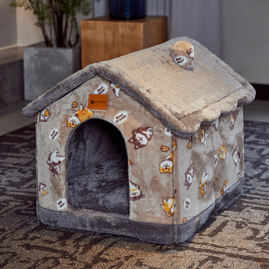 Plush Cozy Foldable Pet House