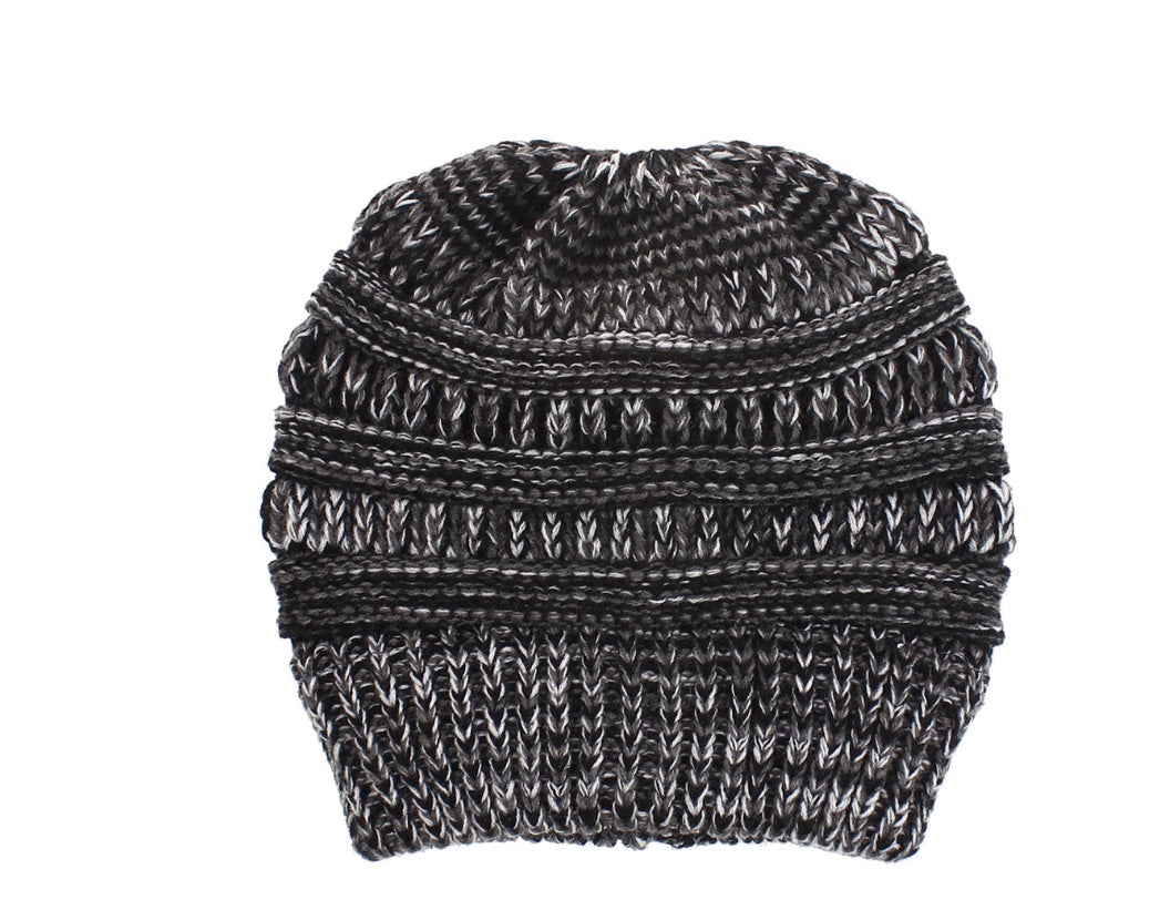 Knit Ponytail Beanie Hat for Women