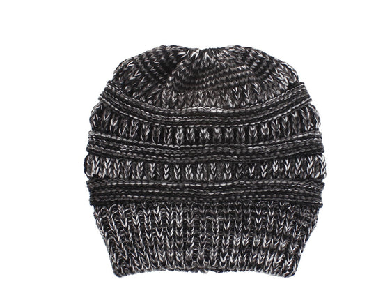 Knit Ponytail Beanie Hat for Women