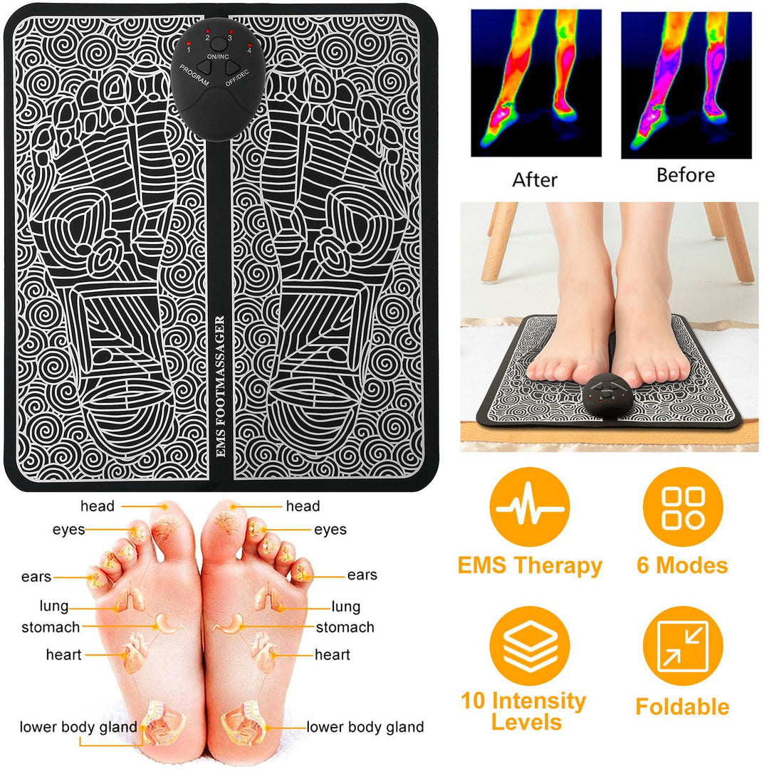 Rechargeable EMS Foot Massage Pad