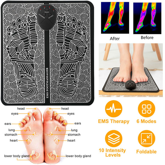 Rechargeable EMS Foot Massage Pad