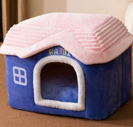 Plush Cozy Foldable Pet House