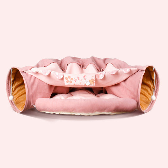 Cozy Collapsible Cat Tunnel Bed