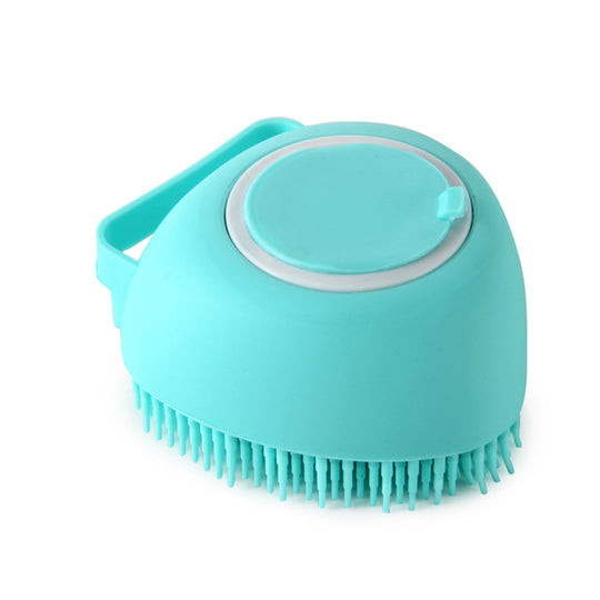 Pet Bath &amp; Massage Brush with Built-In Shampoo Dispenser