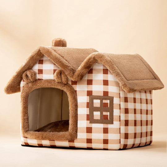 Plush Cozy Foldable Pet House