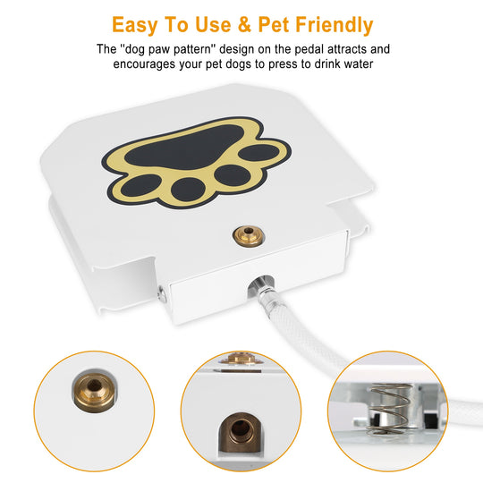 Step-On Outdoor Dog Water Fountain