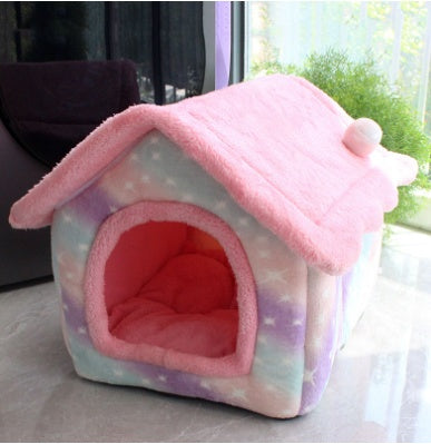 Plush Cozy Foldable Pet House
