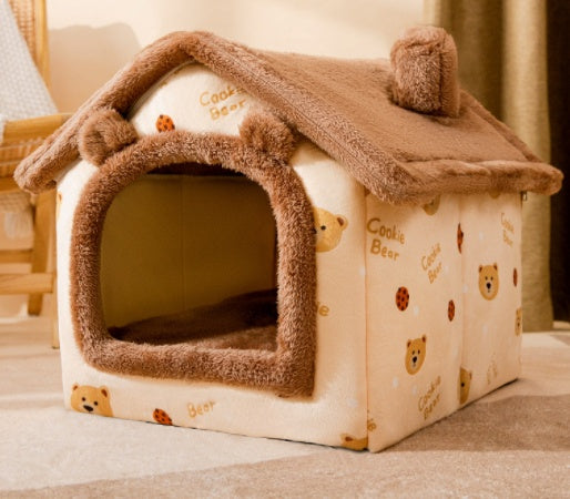 Plush Cozy Foldable Pet House