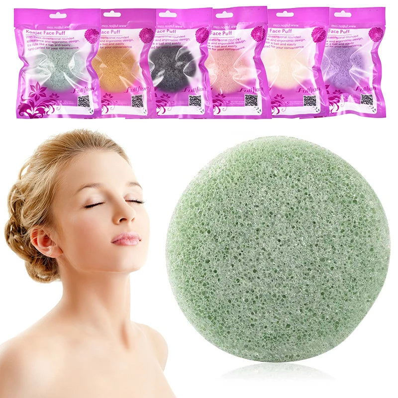 Konjac Facial Cleansing Sponge Exfoliating Face Puff