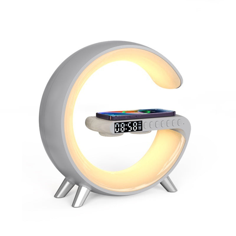 G-Shaped LED Lamp with Speaker &amp; Wireless Charger