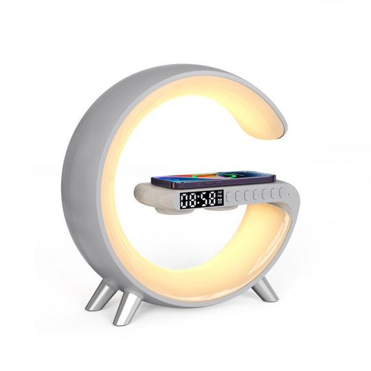 G-Shaped LED Lamp with Speaker &amp; Wireless Charger