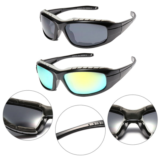 2-Pair Wind-Resistant Motorcycle Riding Glasses