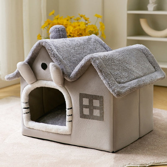 Plush Cozy Foldable Pet House