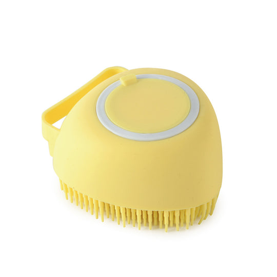 Pet Bath &amp; Massage Brush with Built-In Shampoo Dispenser