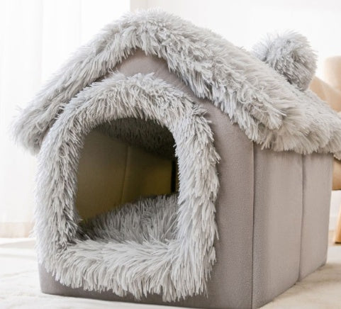 Plush Cozy Foldable Pet House