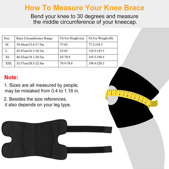 Adjustable Open-Patella Knee Support Brace