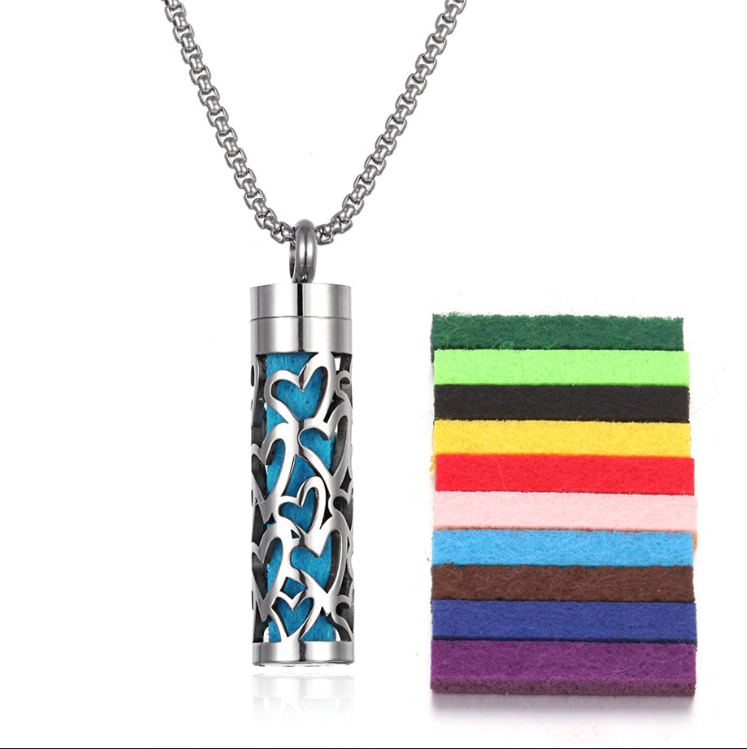 Stainless Steel Aromatherapy Essential Oil Diffuser Necklace