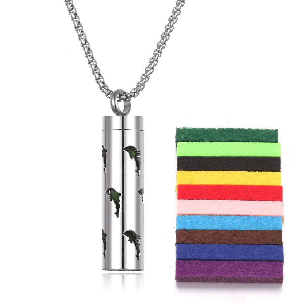 Stainless Steel Aromatherapy Essential Oil Diffuser Necklace