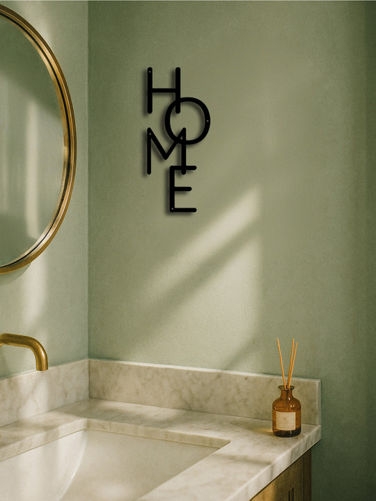 HOME Letter Metal Wall Sign